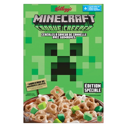 Kellogg's Cereal Minecraft Creeper Crunch Cinnamon 227 g