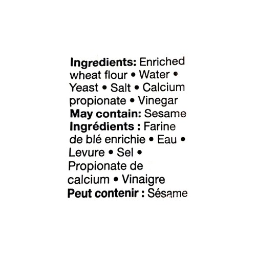 Compliments Pita Bread White 250 g (frozen)