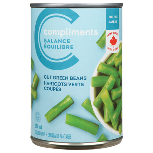 Compliments Balance Canned Cut Green Beans Salt-Free 398 ml