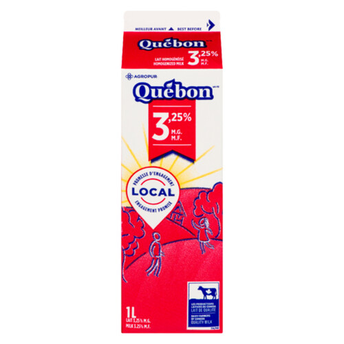 Québon 3.25%  Milk Homogenized 1 L