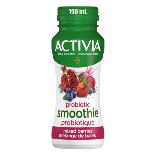 Activia Probiotic Drinkable Yogurt Smoothie Blueberry Strawberry & Beet 190 ml