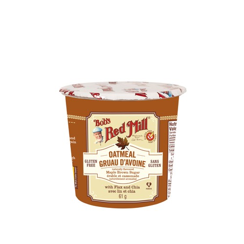 Bob's Red Mill Gluten-Free Oatmeal Cup Maple Brown Sugar 61 g