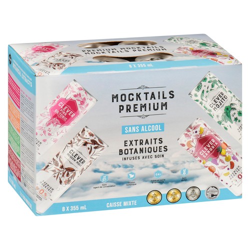 Clever Premium Mocktails Mix Pack 8 x 355 ml (cans)