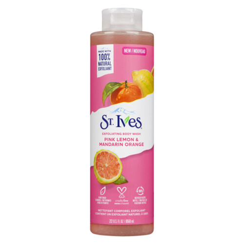 St. Ives Body Wash Pink Lemon&Mandarin Orange For Sensitive Skin 650 ml
