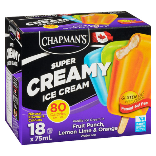Chapman's Ice Cream Bars Super Creamy 18 EA