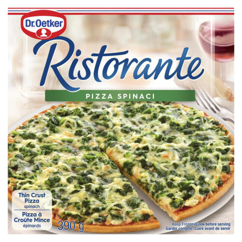 Dr. Oetker Ristorante Frozen Thin Crust Pizza Vegetarian Spinach 390 g