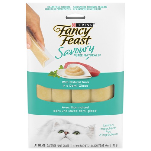 Fancy Feast Savoury Pure Naturals Cat Treats with Natural Tuna 4 X 10 g