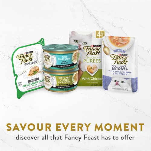 Fancy Feast Broths Wet Cat Food Classic Collection Variety Pack 6 x 40 g