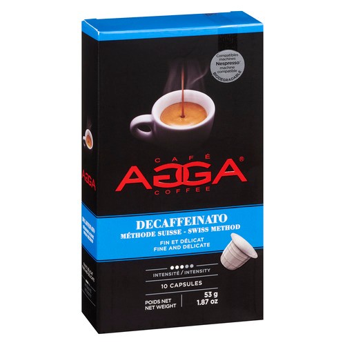 Agga Coffee Pods Decaffeinated Espresso 10 Capsules 53 g