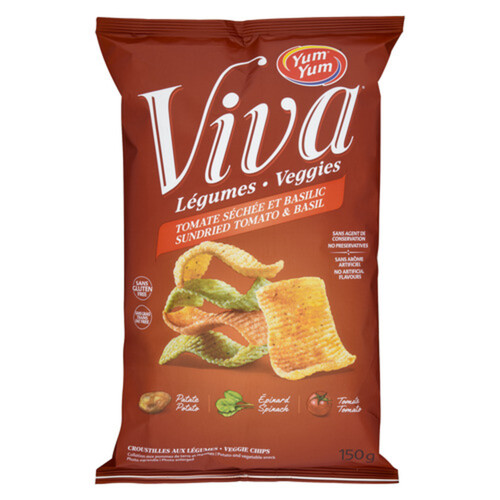 Yum Yum Viva  Veggies Chips Sundried Tomato & Basil 150 g