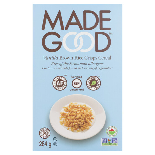 Made Good Organic-Gluten-Free Brown Rice Crisps Cereal Vanilla 284 g