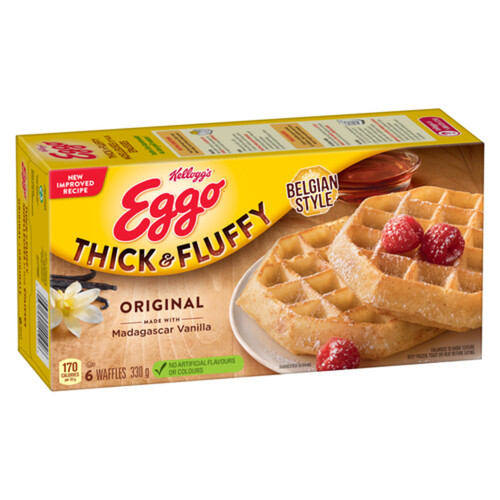 Kellogg's Eggo Frozen Waffles Thick & Fluffy Original 6 Counts 330 g