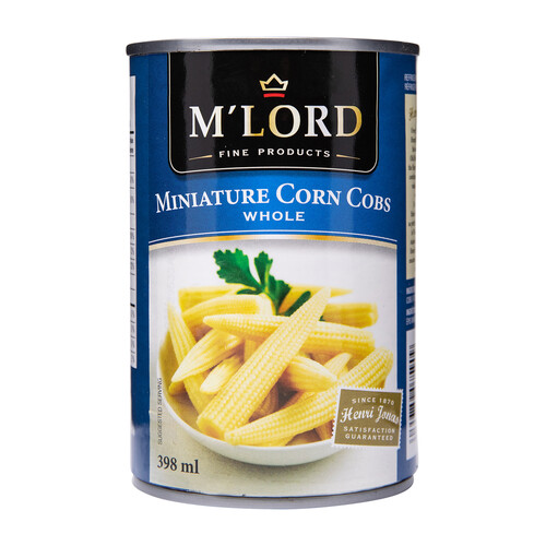 M'Lord Miniature Corn Cobs Whole 398 ml