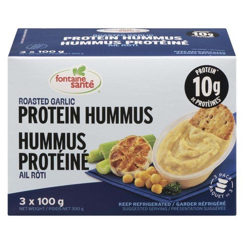 Fontaine Santé Protein Hummus Roasted Garlic 300 g