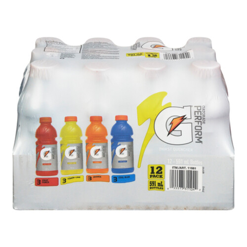 Gatorade Drink Four Flavours 12 x 591 ml (bottles)