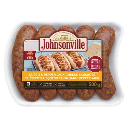 Johnsonville Frozen Sausage Queso & Pepper Jack Cheese 500 g