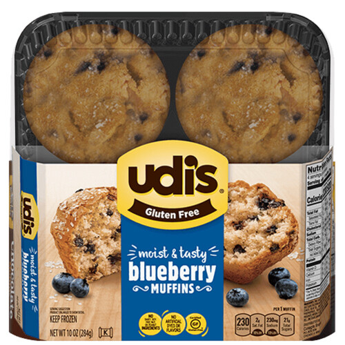 Udi's Gluten-Free Muffin Blueberry 284 g (frozen)