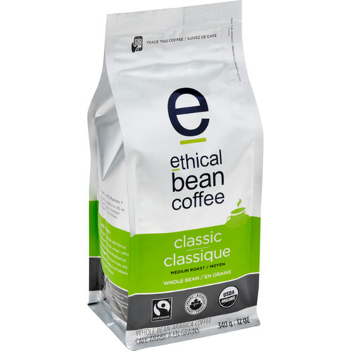 Ethical Bean Organic Whole Bean Coffee Classic Medium Roast 340 g