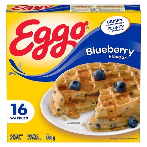 Kellogg's Eggo Frozen Waffles Blueberry 560 g