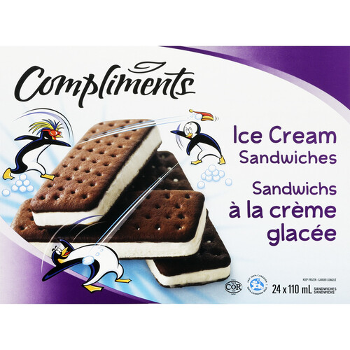 Compliments Ice Cream Sandwiches 24 x 110 ml