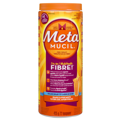 Metamucil Sugar-FreeSmooth Texture Fibre Supplement Orange 425 g
