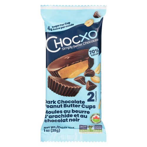 Chocxo Dark Chocolate Peanut Butter Cups 2 x 14 g