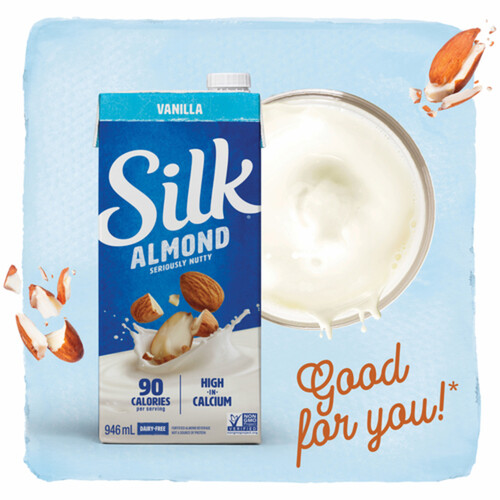 Silk Dairy Free Almond Beverage Shelf Stable Vanilla 946 ml