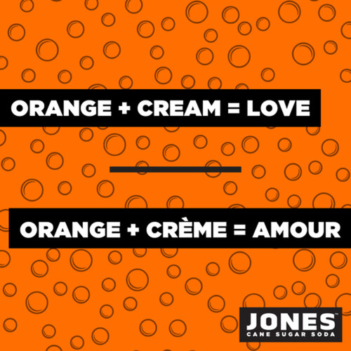 Jones Craft Soda Cane Sugar Orange and Cream Soda 355 ml (bottle)