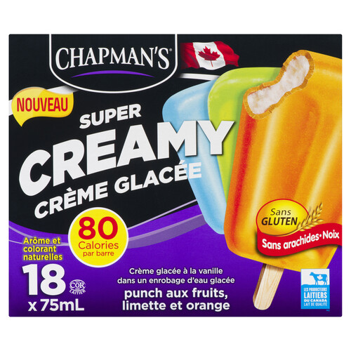 Chapman's Ice Cream Bars Super Creamy 18 EA