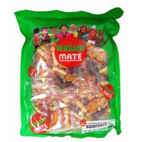 Shirakiku Wasabi Mate Rice Crackers Assorted 454 g