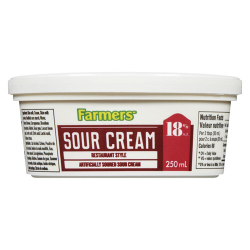 Farmers 18% Sour Cream Thick N Tangy 250 ml