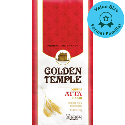 Golden Temple Atta Flour Durum Value Size 9 kg