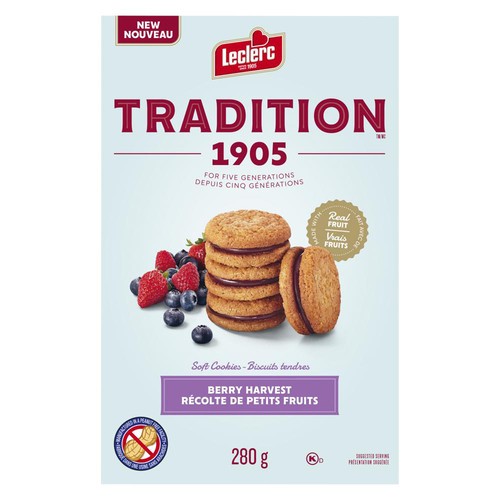Leclerc Tradition 1905 Soft Cookies Berry Harvest 280 g