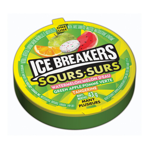 Ice Breakers Sours Mints Assorted Fruit 43 g