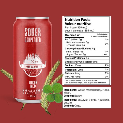 Sober Carpenter Non Alcoholic Craft Beer Irish Red 6 x 355 ml (cans)