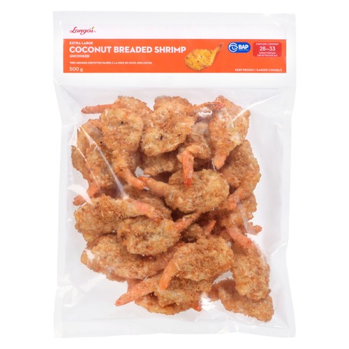 Longo's Frozen Coconut Breaded Shrimp 500 g