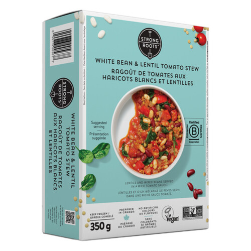 Strong Roots Frozen Meal White Bean & Lentil Tomato Stew 350 g