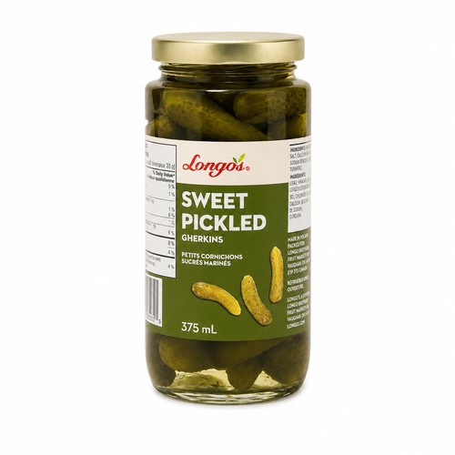 Longo's Gherkins Sweet Pickled 375 ml