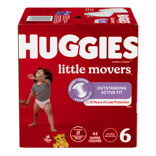 Huggies Little Movers Diapers Size 6 44 Count