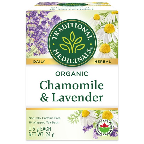 Traditional Medicinal Tea Chamomile With Lavender 16 Tea Bags