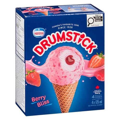 Nestle Drumstick Frozen Dessert Cones Berry Bliss 4 x 125 ml