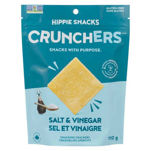 Hippie Snack Crunchers Snacking Crackers Salt & Vinegar 110 g