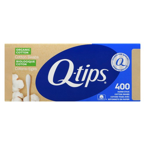 Q-Tips Organic Cotton Swabs Paper Stick 400 Count
