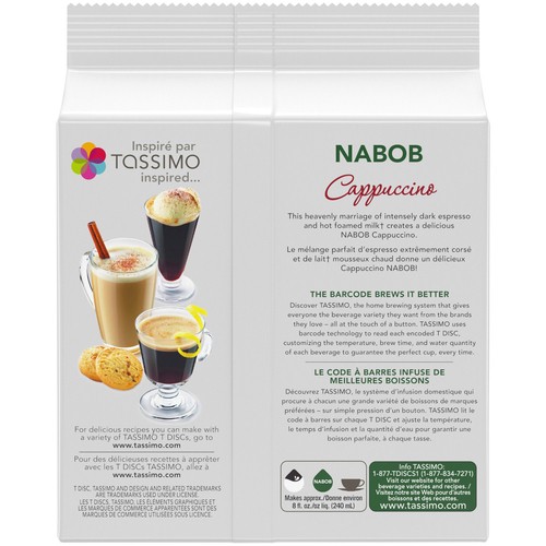 Tassimo Coffee Pods Nabob Cappuccino 8 T-Discs 263 g