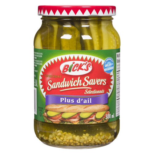 Bick's Sandwich Savers Extra Garlic 500 ml