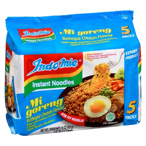 Indomie Instant Noodles Mi Goreng Barbeque Chicken 5 x 85 g