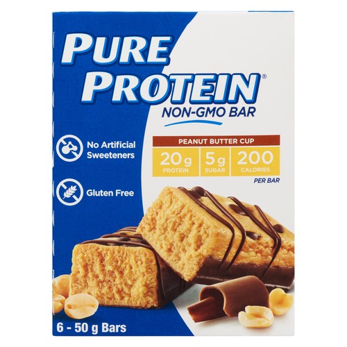 Pure Protein Gluten-Free Protein Bar Peanut Butter Cup 6 x 50 g