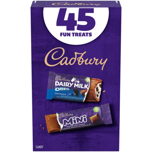 Cadbury Assorted Chocolatey Candy Mini Bars 45 Mini Bars 593 g