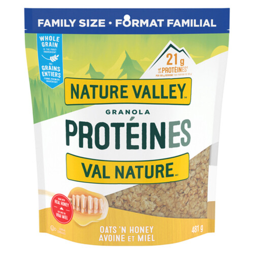 Nature Valley Cereal Protein Granola Oats 'N Honey Family Size 481 g