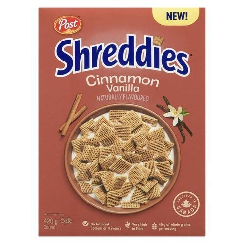 Post Shreddies Cereal Cinnamon Vanilla 420 g